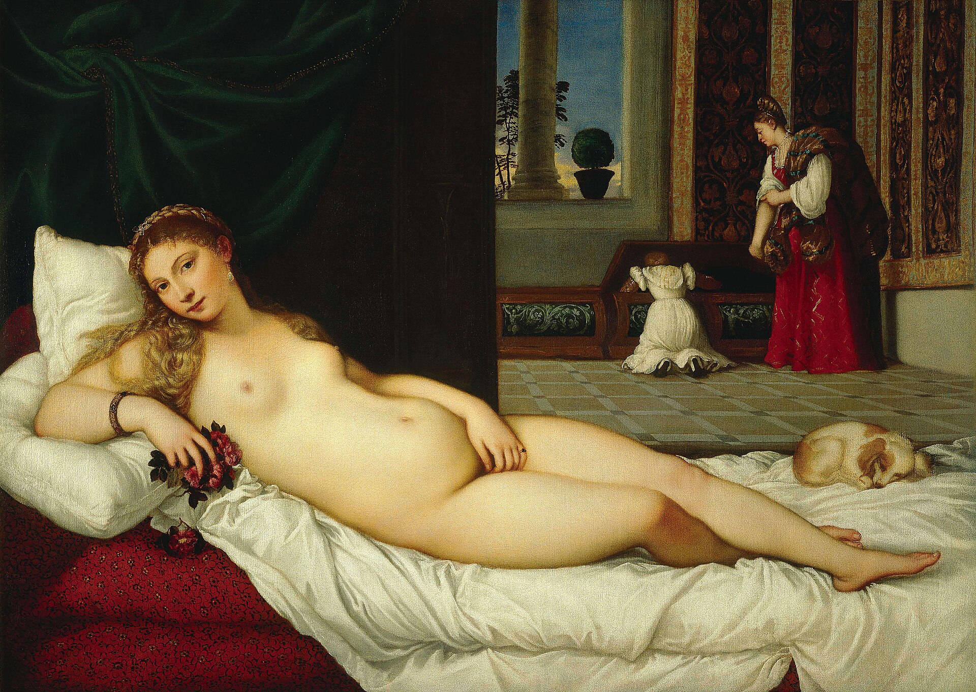 Imagem de referência de Vênus de Urbino, descrito nos dados abertos como pintura de Ticiano