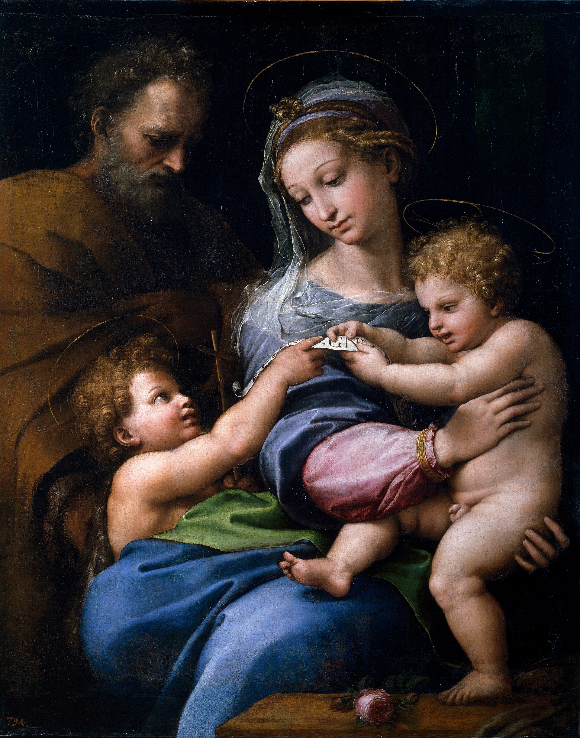 Imagem de referência de Madona da Rosa, descrito nos dados abertos como pintura de Rafael Sanzio