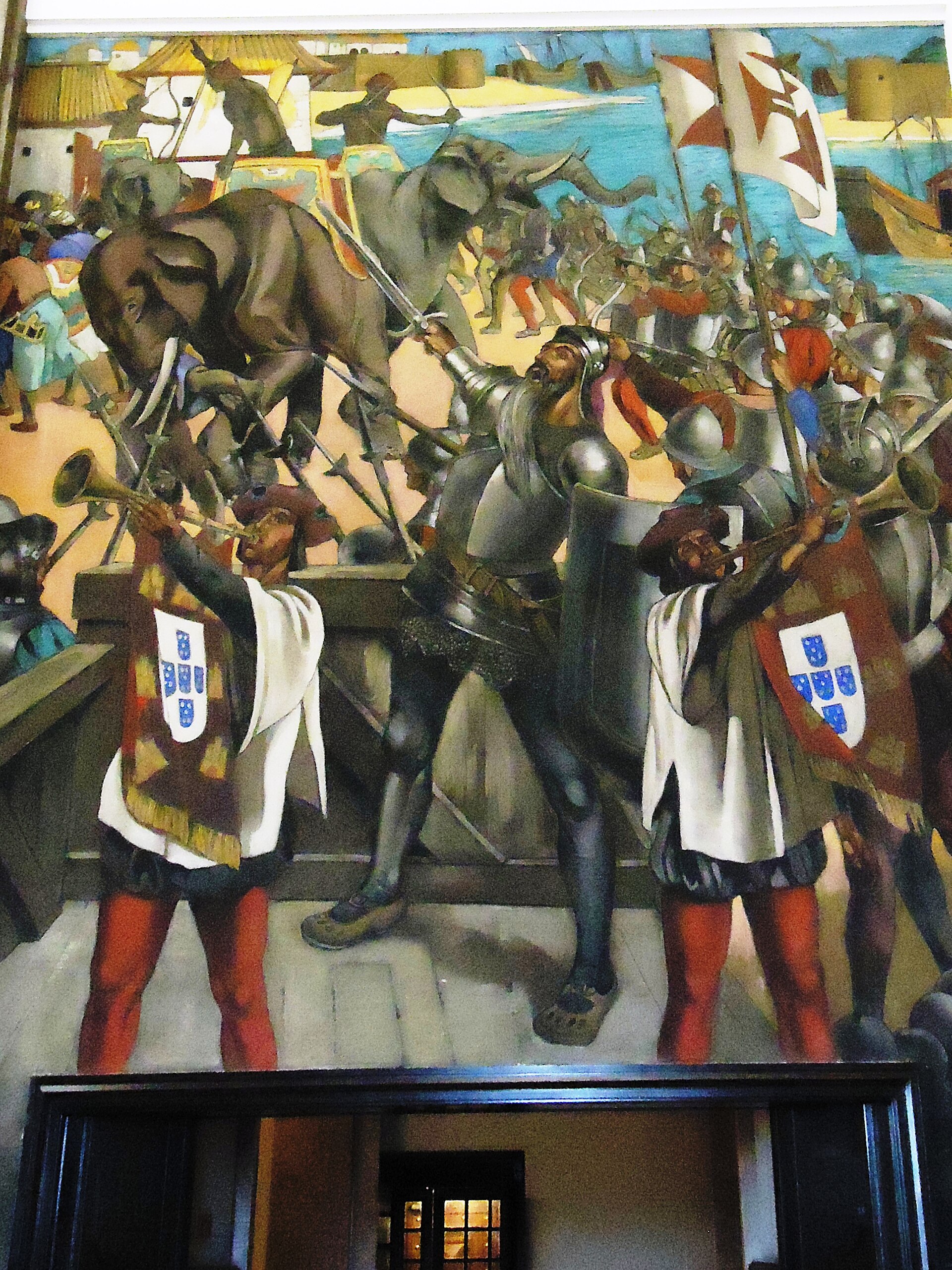 Imagem de referência de Tomada de Malaca por Afonso de Albuquerque, descrito nos dados abertos como pintura de Domingos Rebelo