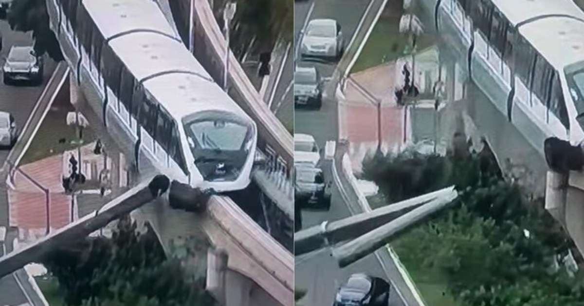 Empresa de guindaste que atingiu trem do VLT se manifesta após incidente