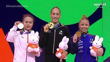 Brasil no pódio! Flávia Saraiva conquista o bronze na trave no Mundial