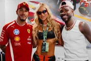 Lewis Hamilton, Virginia Fonseca e Vini Jr.