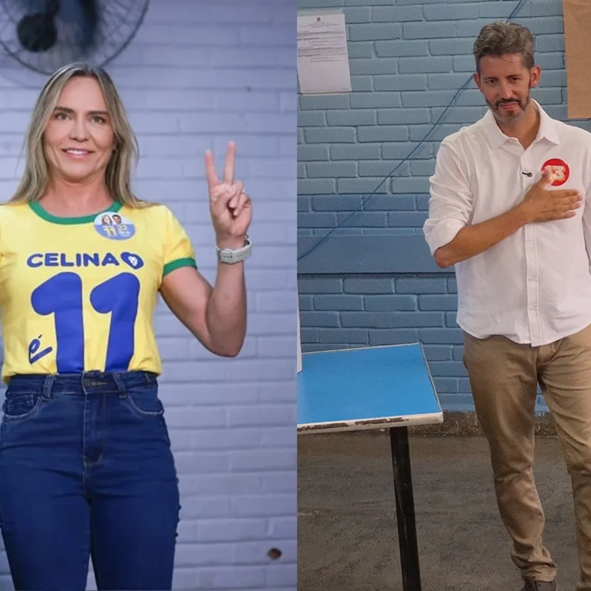 Celina e Grass já votaram e aguardam apuração dos votos para o GDF