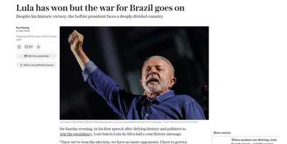 Veja o que disse a imprensa mundial sobre a reelei&ccedil;&atilde;o de Lula Foto: Reprodu&ccedil;&atilde;o / Perfil Brasil