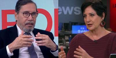 Merval Pereira e Mônica Waldvogel tiveram um atrito na 'Central das Eleições' Foto: Reproduções