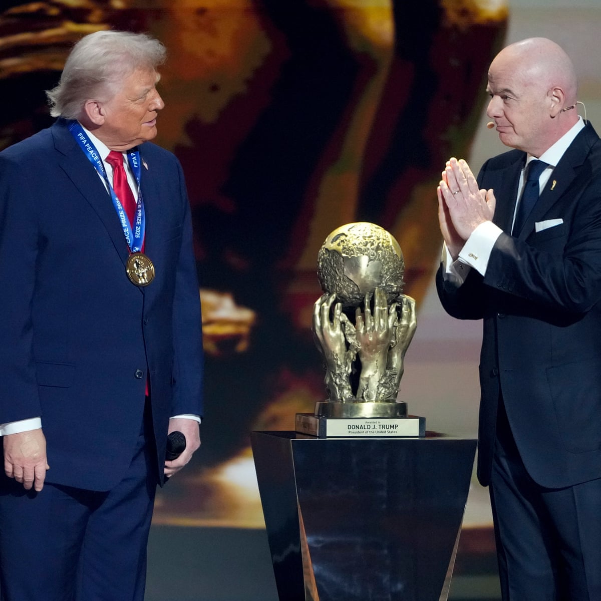 Infantino foi instruído por figuras de topo da Fifa a descartar ou despolitizar o prêmio de paz após a polêmica envolvendo Trump