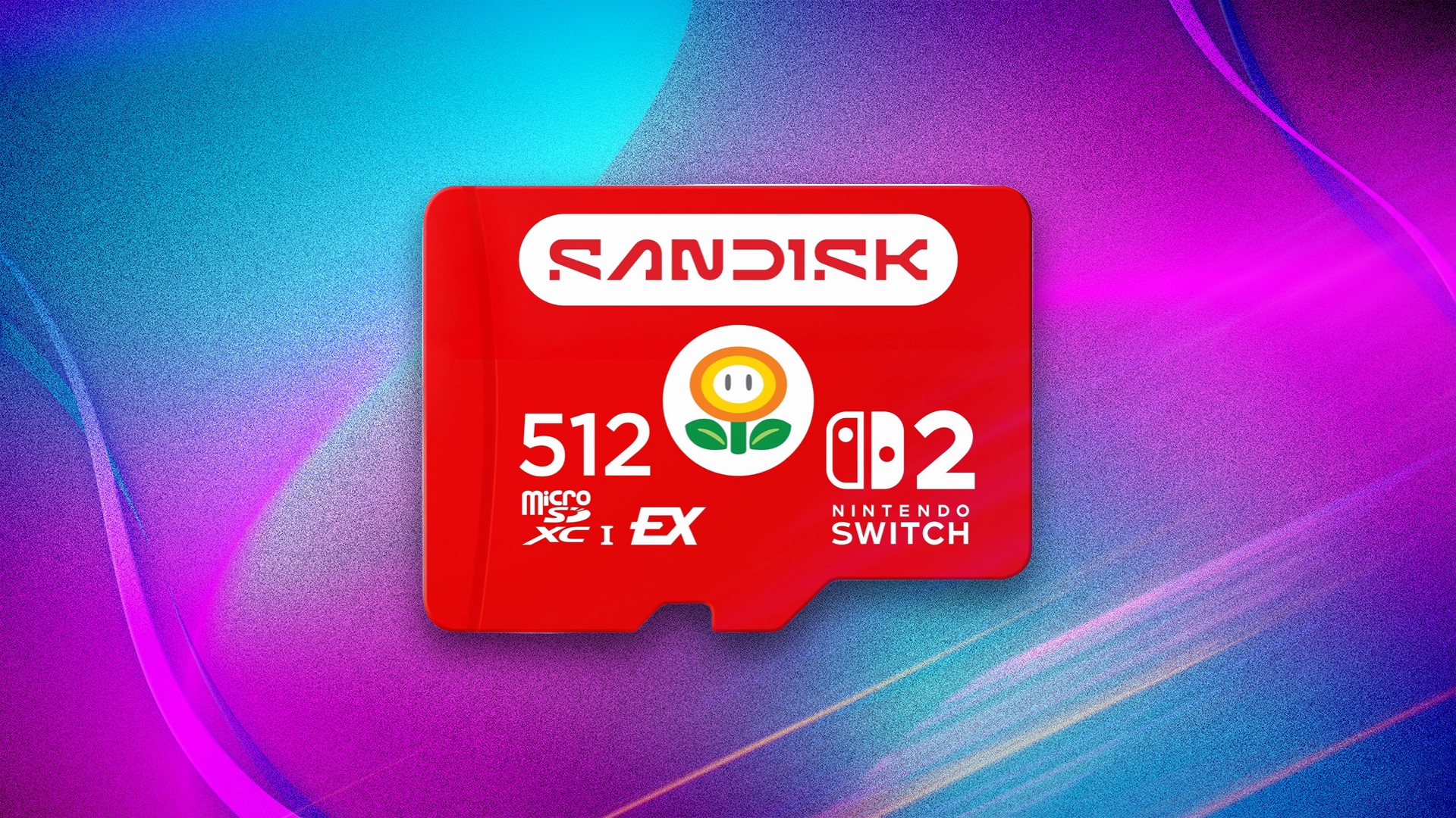 A Sandisk microSD on a CNET Prime Day background