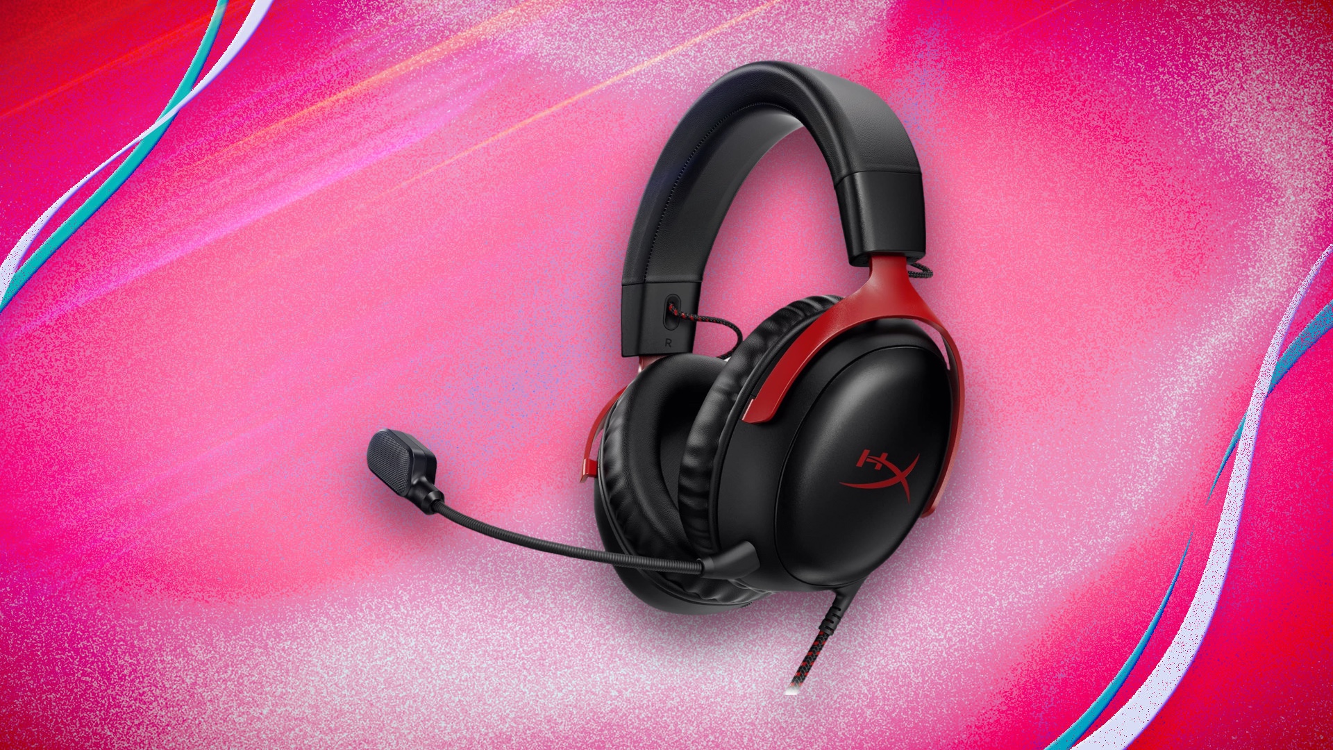Hyper Cloud headphones on a CNET Prime Day background