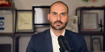 Eduardo Bolsonaro, ex-deputado federal, condenado a quatro anos e dois meses de pris&atilde;o Foto: @SBT News via YouTube/Reprodu&ccedil;&atilde;o / Estad&atilde;o