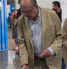 Gilmar Mendes durante votação neste domingo, 4, em Diamantino, no Mato Grosso Foto: Reprodução/Redes Sociais