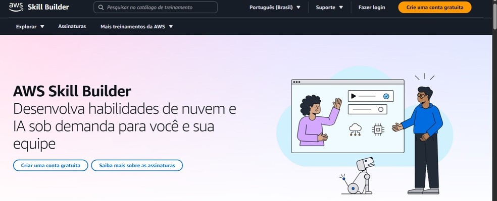 AWS Skill Builder: como fazer curso grátis de engenharia de prompts