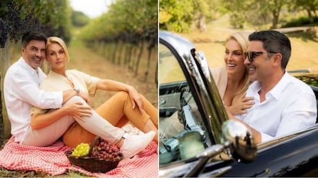 Clima de romance! Ana Hickmann se declara a Edu Guedes em ensaio fotográfico: ‘Me faz sorrir todos os dias’